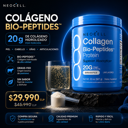 Neocell Colágeno Bio-Peptides™ 20 g de colágeno hidrolizado por porción