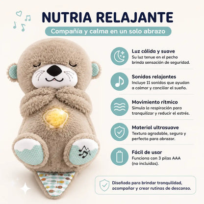 Nutria Relajante para Bebés | Luz, Sonidos y Respiración Rítmica