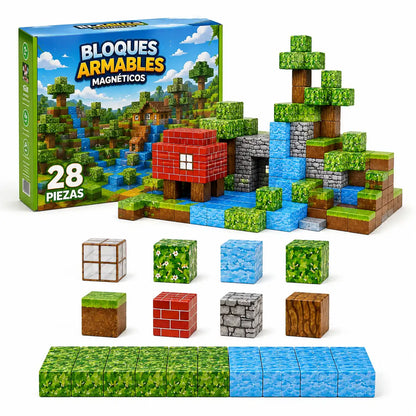 Bloques Armables Magneticos 28 Piezas