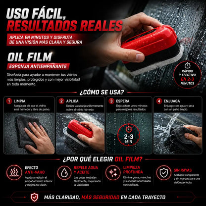 Esponja Antiempañante para Vidrios 2 en 1